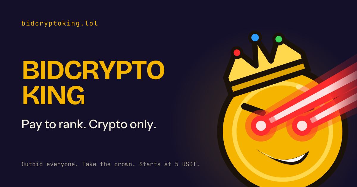 I cloned outbid.lol for crypto in 4 hours → BidCryptoKing.lol logo